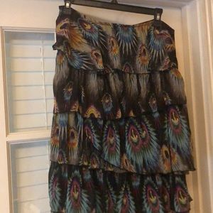 Beautiful peacock layered skirt